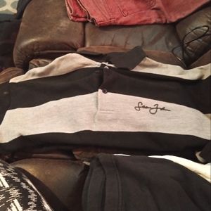 Sean John polo shirt size xlarge black and gray